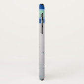 青エレガント孔雀の水の色ありがとう Case-Mate iPhoneケース (裏面/左)