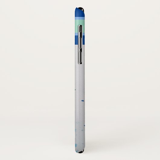 青エレガント孔雀の水の色ありがとう Case-Mate iPhoneケース (裏面/左)