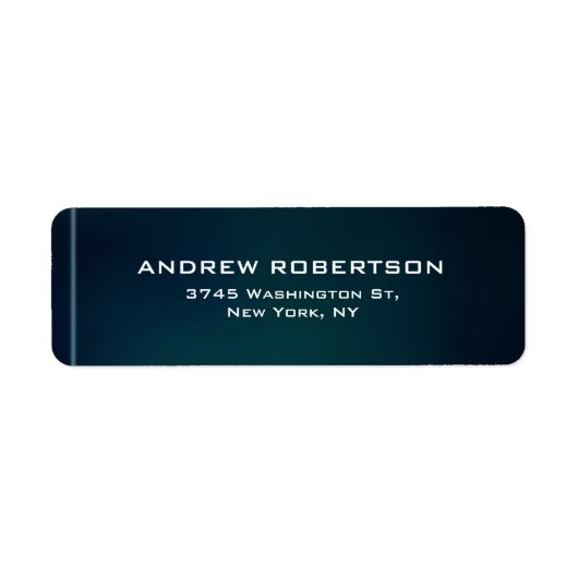 青エレガント平コンテンポラリーユニーク ラベル (正面)