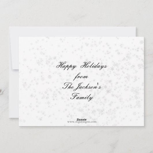 青エレガント平和鳩季節のごあいさつ シーズンカード (裏面)