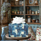 青エレガント幾何パーソナライズされたギフトラップ ラッピングペーパー