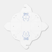 青エレガント弓バプテスマ フェイバーボックス (折り畳みなし)