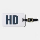 青エレガント影モノグラムヴィンテージビーチ旅行 ラゲッジタグ (正面横)