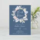 青エレガント彼は教会の復活祭サービスを復活している 招待状 (スタンド正面)