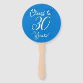 青エレガント応援30歳30歳の誕生日 ハンドファン (裏面)