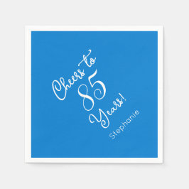 青エレガント応援85年85誕生日 スタンダードカクテルナプキン