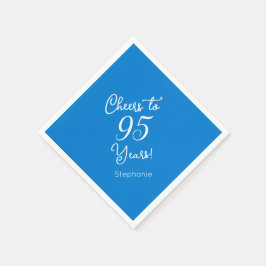 青エレガント応援95年95誕生日 スタンダードカクテルナプキン