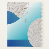 青エレガント抽象芸術 プランナー手帳 (裏面)