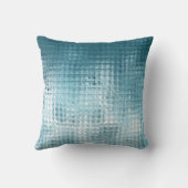 青エレガント抽象芸術：美しい背景 クッション (裏面)