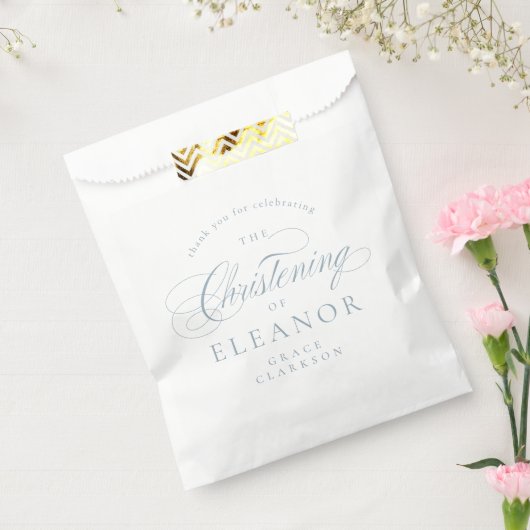 青エレガント書道《キリスト教》洗礼式や命名式ありがとう フェイバーバッグ (封をした状態)