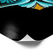 青エレガント曼荼羅 | 聖幾何学ボホ | 善音 ポスター (コーナー)