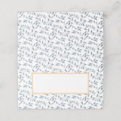 青エレガント柳パターンディナーパーティーテーブル プレイスカード (外部開封)