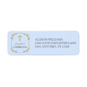 青エレガント桃フローラ確認返品 ラベル (正面)