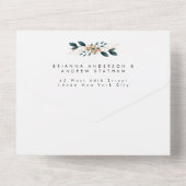 青エレガント植物学 オールインワン招待状 (裏面)