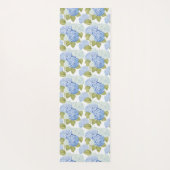 青エレガント水ドラゲ花模様モノグラム ヨガマット (裏面)