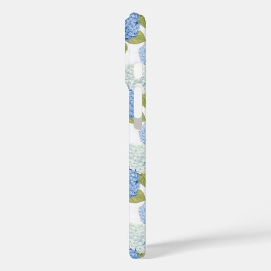 青エレガント水ドラゲ花模様モノグラム Case-Mate iPhoneケース (裏面 / 左)