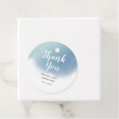 青エレガント水色グラデーション結婚の フェイバータグ (インサイチュ)