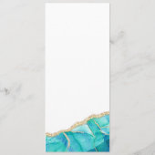 青エレガント水色スクリプ結婚ト メニュー (裏面)