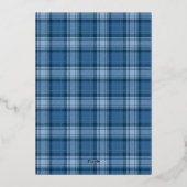 青エレガント水色ツリークリスマスパーティー 箔招待状 (裏面)