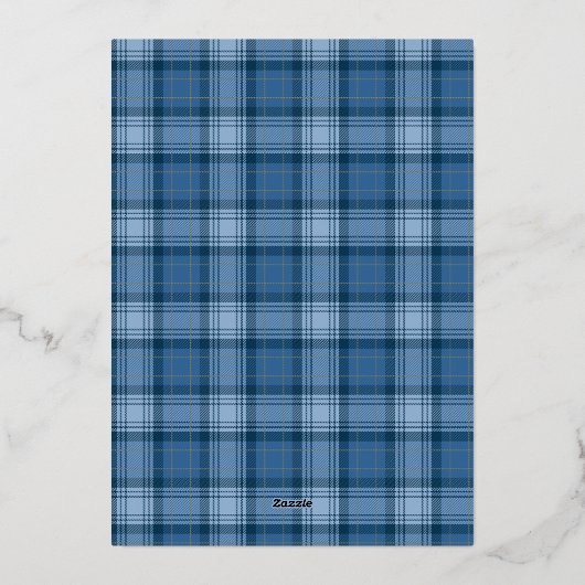 青エレガント水色ツリークリスマスパーティー 箔招待状 (裏面)