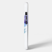 青エレガント水色バラ青フローラアート Case-Mate iPhoneケース (裏面 / 左)