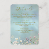 青エレガント水色フローラ エンクロージャーカード (正面)