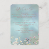 青エレガント水色フローラ エンクロージャーカード (正面)