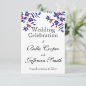 青エレガント水色フローラ セーブザデート (スタンド正面)