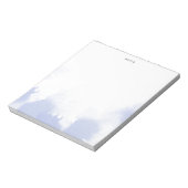 青エレガント水色メモパーソナライズされた帳 ノートパッド (回転)