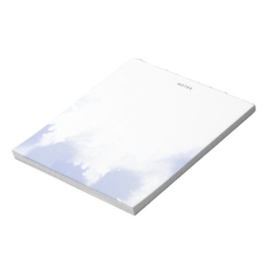 青エレガント水色メモパーソナライズされた帳 ノートパッド (回転)