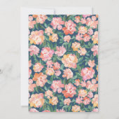 青エレガント水色植物園 招待状 (裏面)