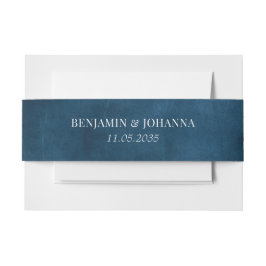 青エレガント水色結婚のカスタム 招待状ベリーバンド