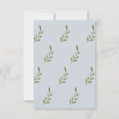 青エレガント洗礼/《キリスト教》洗礼式や命名式招待状 招待状 (裏面)