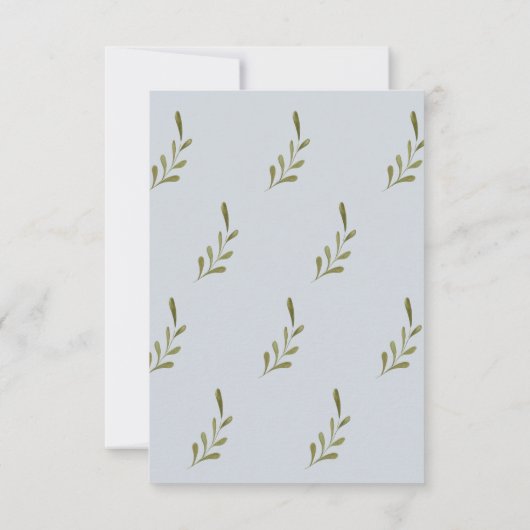 青エレガント洗礼/《キリスト教》洗礼式や命名式招待状 招待状 (裏面)