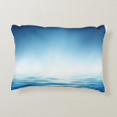 青エレガント海用傾度枕 アクセントクッション (裏面)
