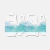 青エレガント海結婚式の引き出物箱 フェイバーボックス (折り畳みなし)