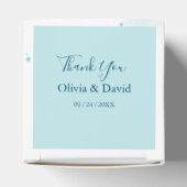 青エレガント海結婚式の引き出物箱 フェイバーボックス (上部)