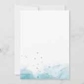 青エレガント海結婚式招待状 セーブザデート (裏面)