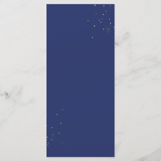 青エレガント王室のとアイボリーのバラフローラ メニュー (裏面)