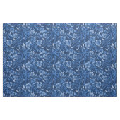 青エレガント王室のフローラデザイン ファブリック (ファットクウォーター)