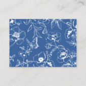 青エレガント王室のフローラ庭園の結婚式詳細 エンクロージャーカード (裏面)