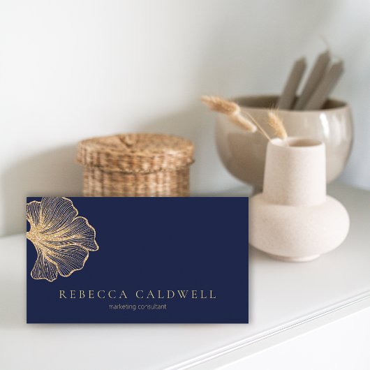 青エレガント王室のフローラQRコード 名刺