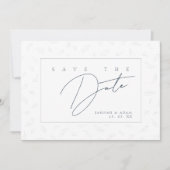 青エレガント王室の光の離れ写真の結婚写真 セーブザデート (正面)