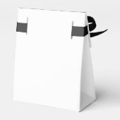 青エレガント王室の孔雀結婚の フェイバーボックス (裏面サイド)