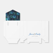 青エレガント王室の孔雀結婚の フェイバーボックス (折り畳みなし)