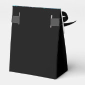 青エレガント王室の孔雀結婚の フェイバーボックス (裏面サイド)