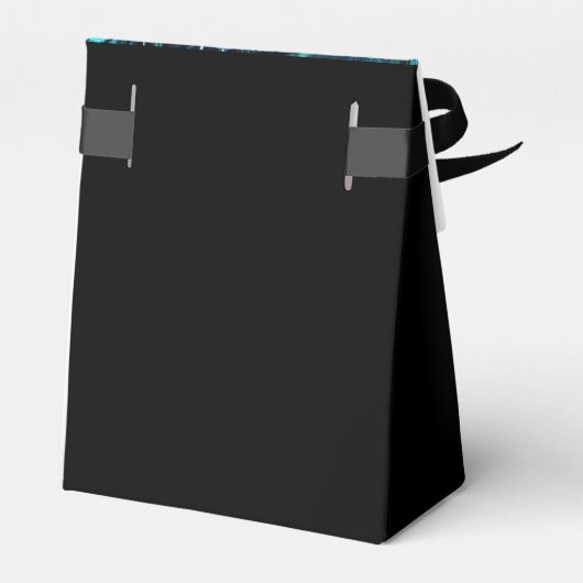 青エレガント王室の孔雀結婚の フェイバーボックス (裏面サイド)