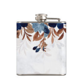 青エレガント王室の素朴モダン保存日。 フラスク (裏面)