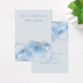 青エレガント瑪瑙の大理石のイヤリング表示カード (デスク)