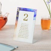 青エレガント白のテ結婚ーブル座 台座サイン (インサイチュ)